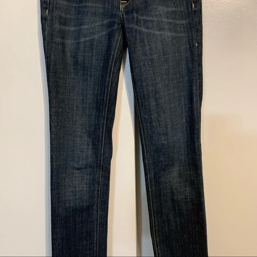 J. Crew stretch 26S matchstick whiskered denim jeans straight leg cotton blend